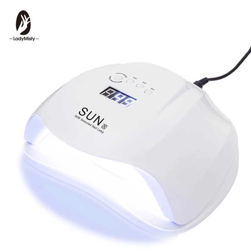 LadyMisty SUN X 54 Вт Сушилка для ногтей с ЖК дисплеем 36 светодиодный s сушилка лампа УФ