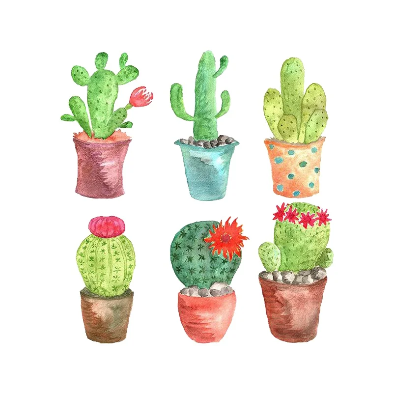 Термотрансферные наклейки на ткань с изображением растений деревьев цветов