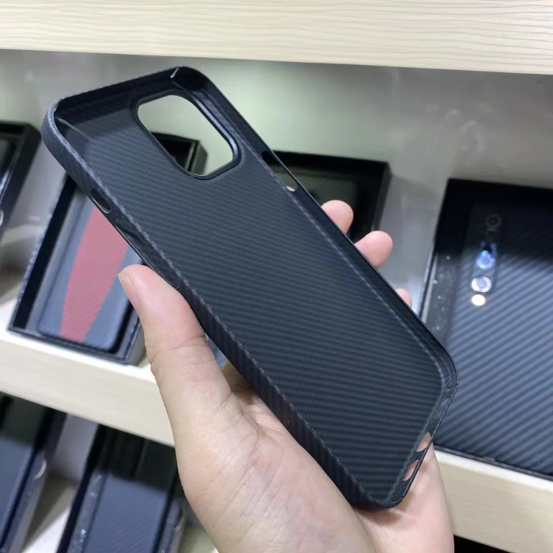 Real Carbon Fiber Lens Protection Phone Case for Apple iPhone 12 Pro Max Carbon Fiber Hard Cover Cases