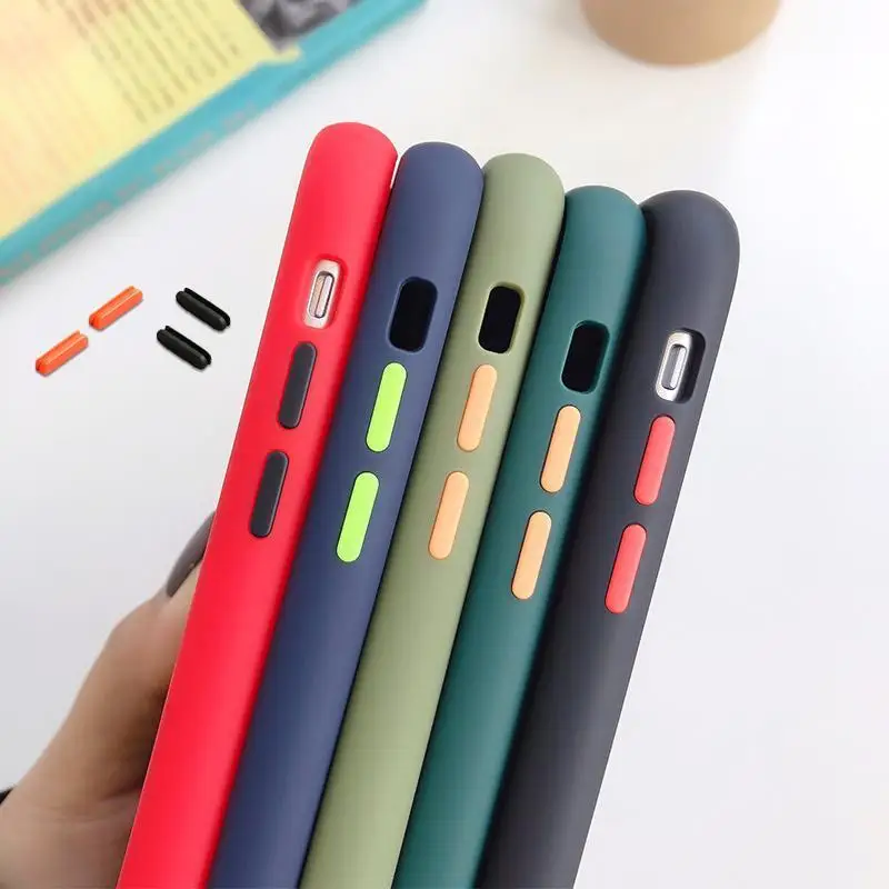 Чехол для телефона Xiaomi Mi 10 9 Lite 10Pro матовый чехол с контрастными цветными кнопками