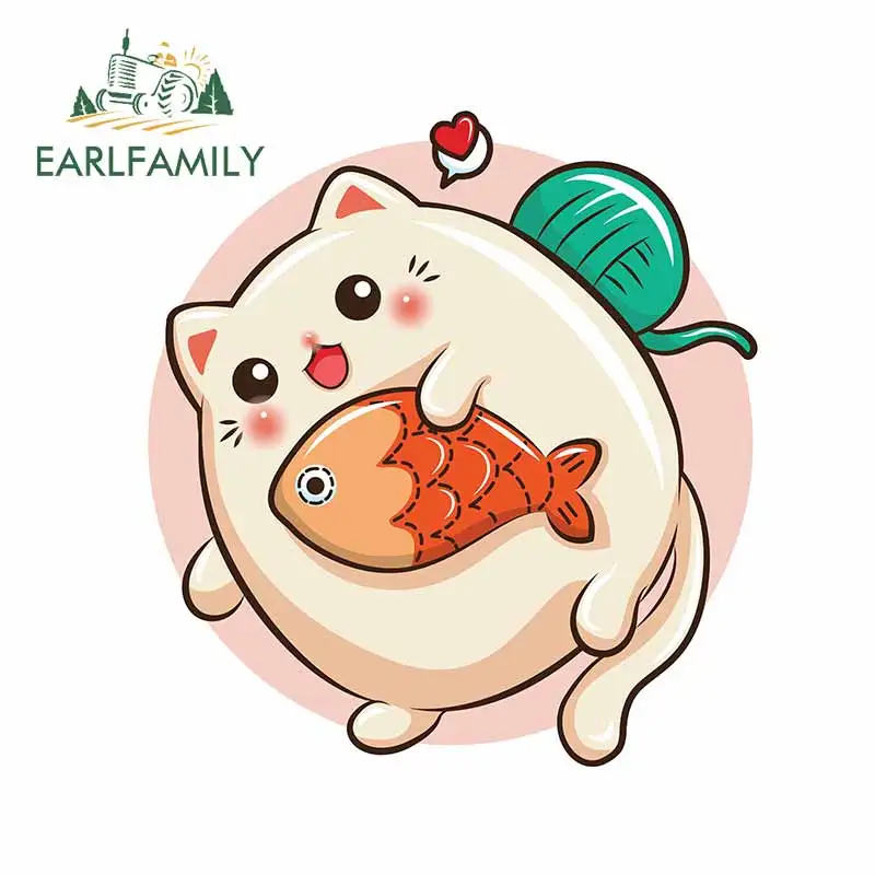 

EARLFAMILY 13 см x 12,1 см для кошки, автомобильная наклейка, холодильник, фотография, граффити, виниловый материал, устойчивое к царапинам украшение