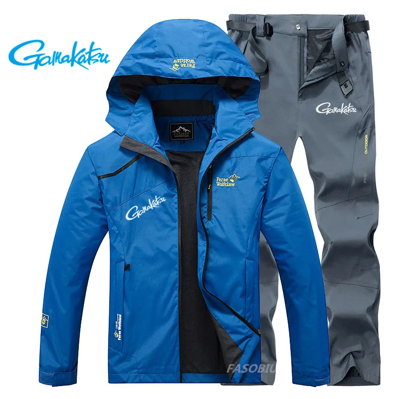 

2021 Gamakatsu Fishing Suit Men Spring Autumn Thin Fishing Clothes Sports Hiking Fishing Jacket Outdoor Breathable Fishing Wear