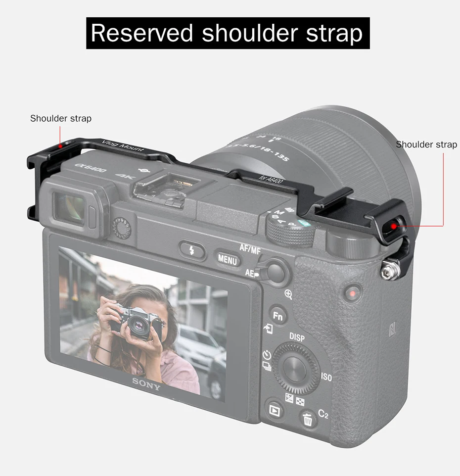 UURig двойной Холодный башмак пластина для sony A6400 кронштейн двойной накладной внешний микрофон светодиодный свет для студийной видеосъемки аксессуары