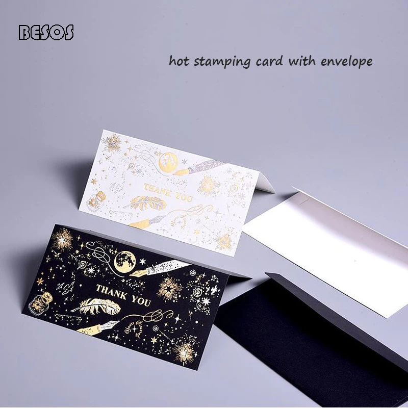 Перья космос звезда День рождения креативный белый черный Горячее тиснение