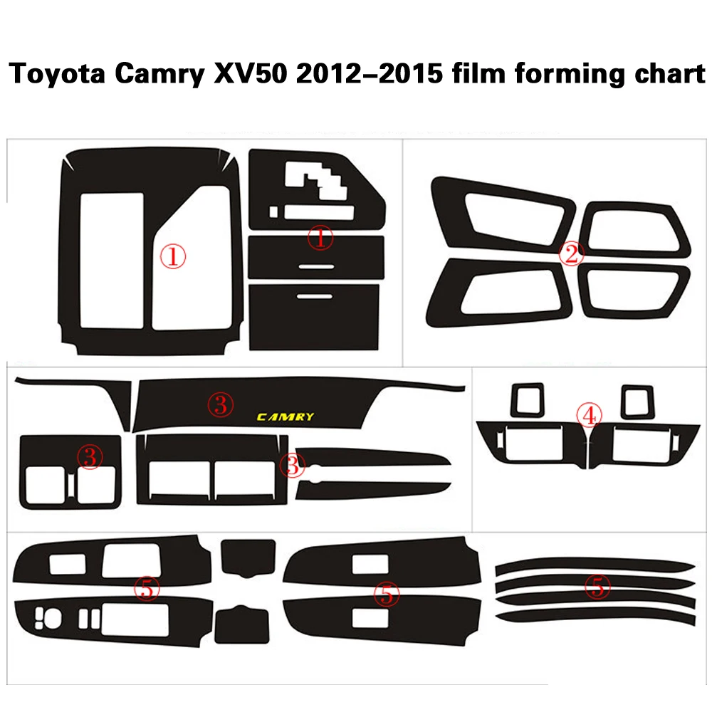 Самоклеящиеся автомобильные наклейки для Toyota Camry XV50 2012 2016 виниловые и из