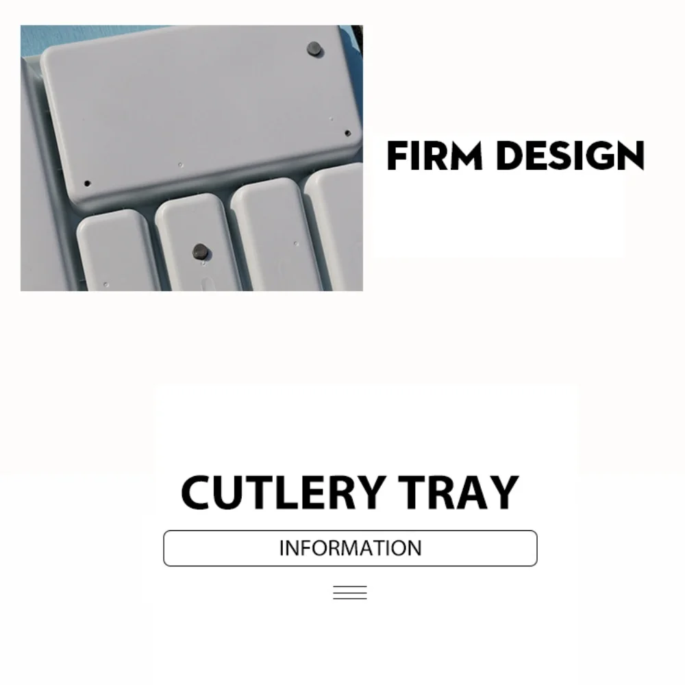 

Flatware Holder Tray 6 Grids Protable Tray Kitchen Utensil Cutlery Plastic Storage Holder Silverware Drawer Organizer