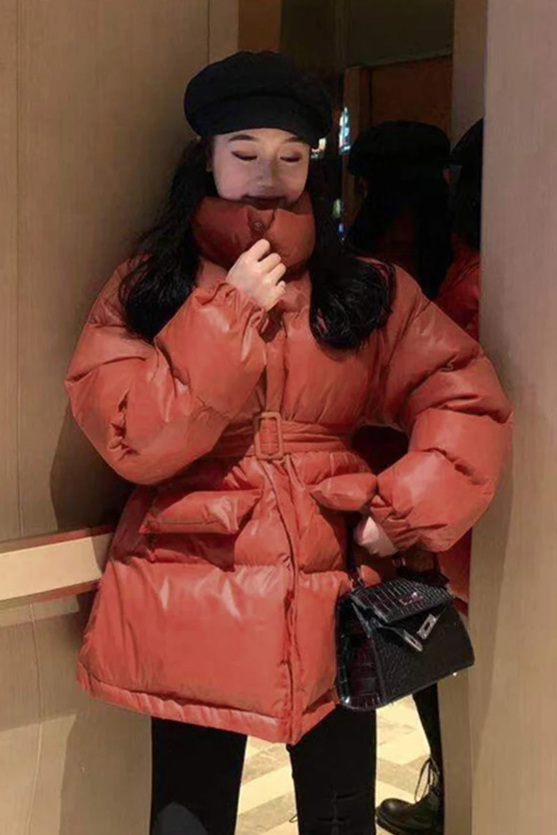 Шикарное короткое пальто для женщин с капюшоном пекарня большой размер зимнее