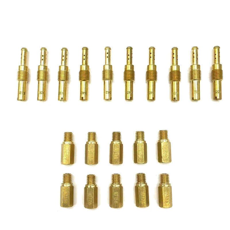 10Pcs Carburetor Main Jet Kit & Slow/Pilot for Keihin PWK PE OKO KOSO PJ PWM PD Motorcycle ATV |