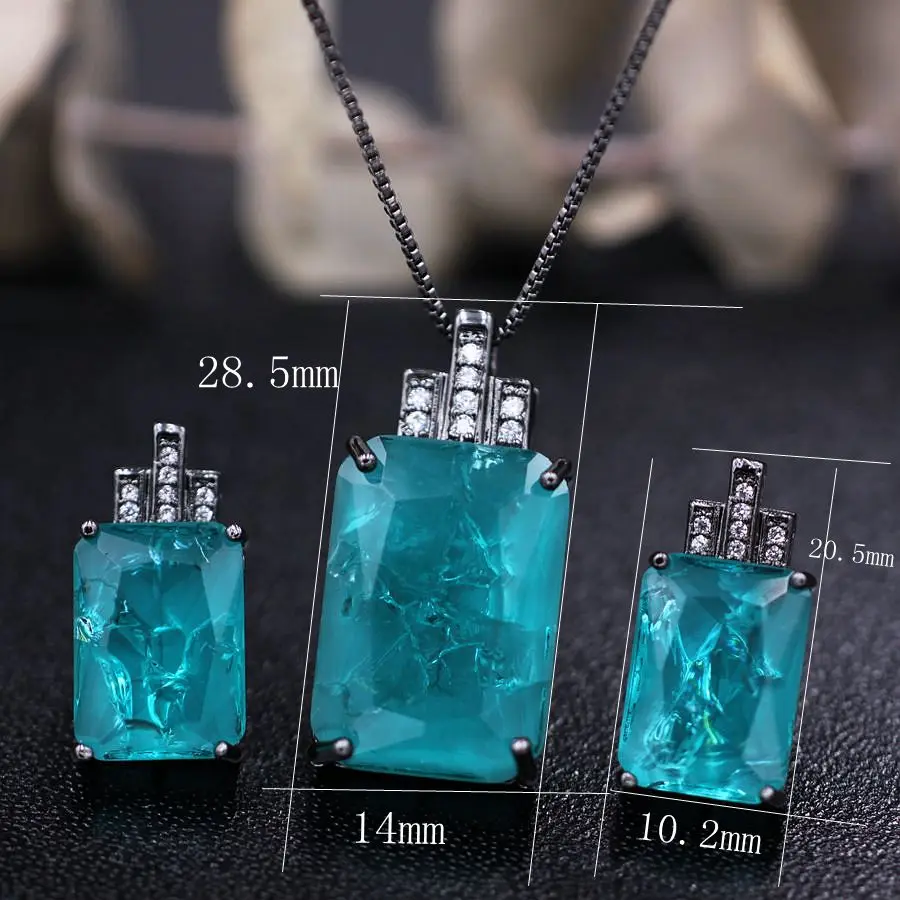 Женский комплект из колье и серёг с фианитом | Украшения аксессуары