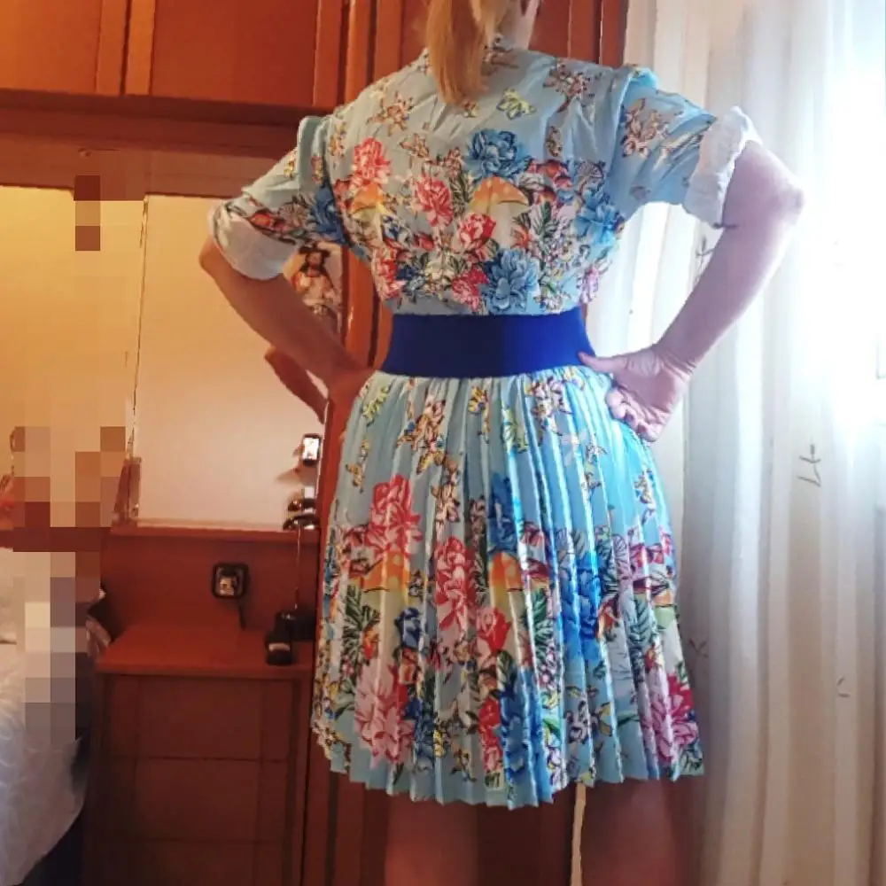 Плиссированное женское платье с цветочным рисунком; повседневное офисное сексуальное платье; большие размеры; 4XL; осень ; элегантные вечерние платья в африканском стиле с принтом в винтажном стиле