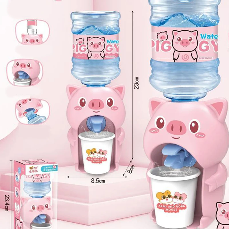 1Pc Mini Cartoon Drink Water Dispenser Toy Kitchen Play Hous