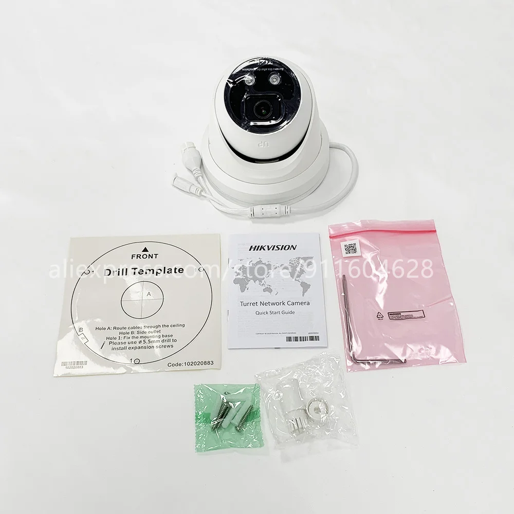 

Original Hikvision 8MP DS-2CD2386G2-IU and DS-2CD2386G2-ISU/SL POE IR Built-in Mic AcuSense IPC Fixed Turret Network Camera