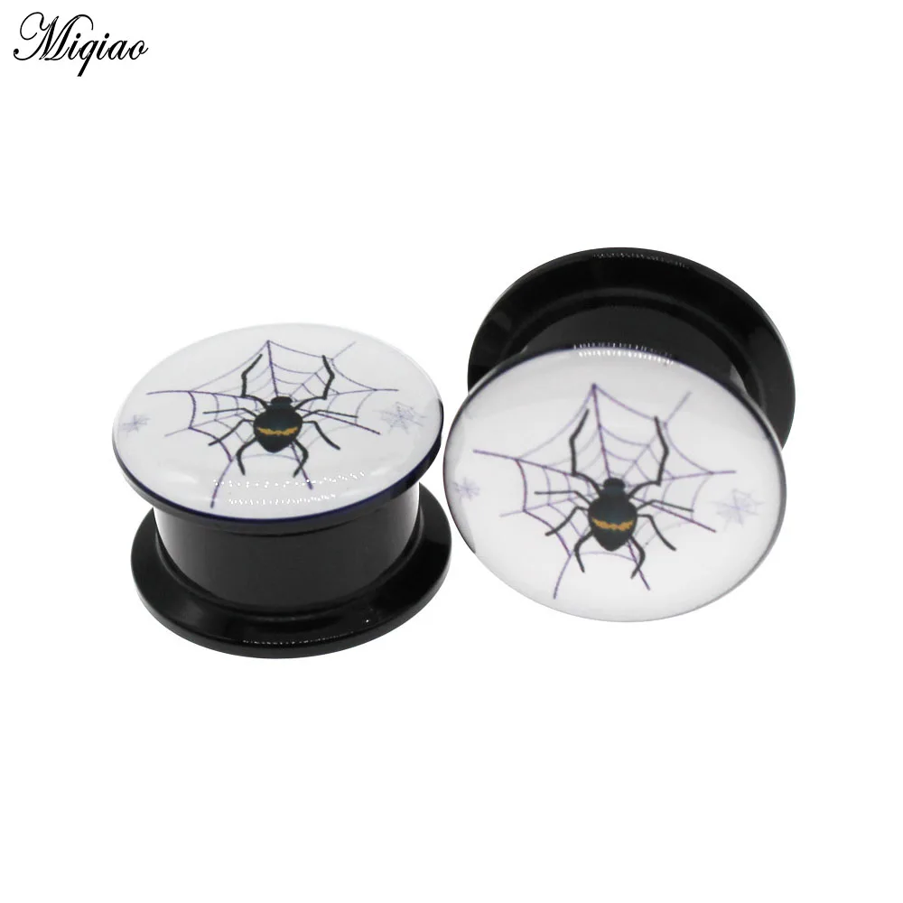 

Miqiao 2pcs Fashion Creative Spider Acrylic Ear Expander 6mm-25mm Body Exquisite Piercing Jewelry