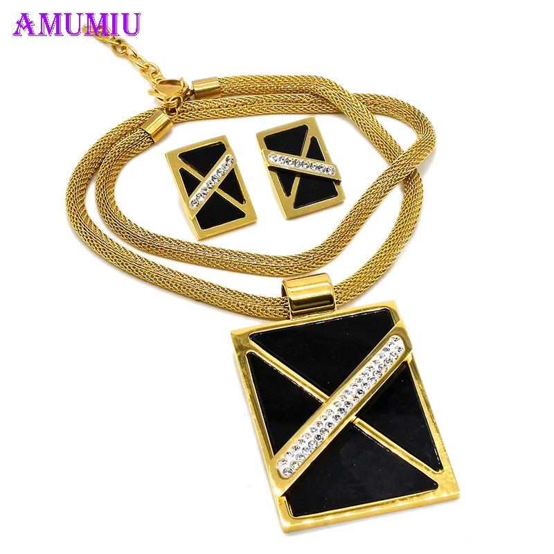 AMUMIU Женские винтажные Ювелирные наборы из африканских бусин массивное ожерелье