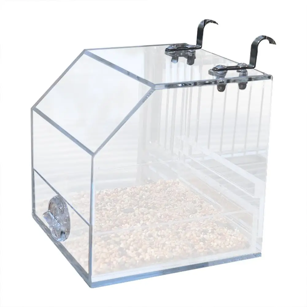 

Transparent Automatic Bird Feeder - No Mess Bird Feeder Acrylic Bird Cage Feeder Bird Cage Accessories for Parakeet Canary Coc