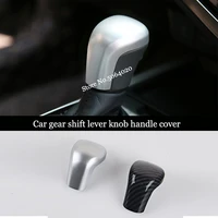 abs carbon fiber car gear shift lever knob handle cover trim sticker car styling for toyota yaris 2020 2021 accessories 1pcs