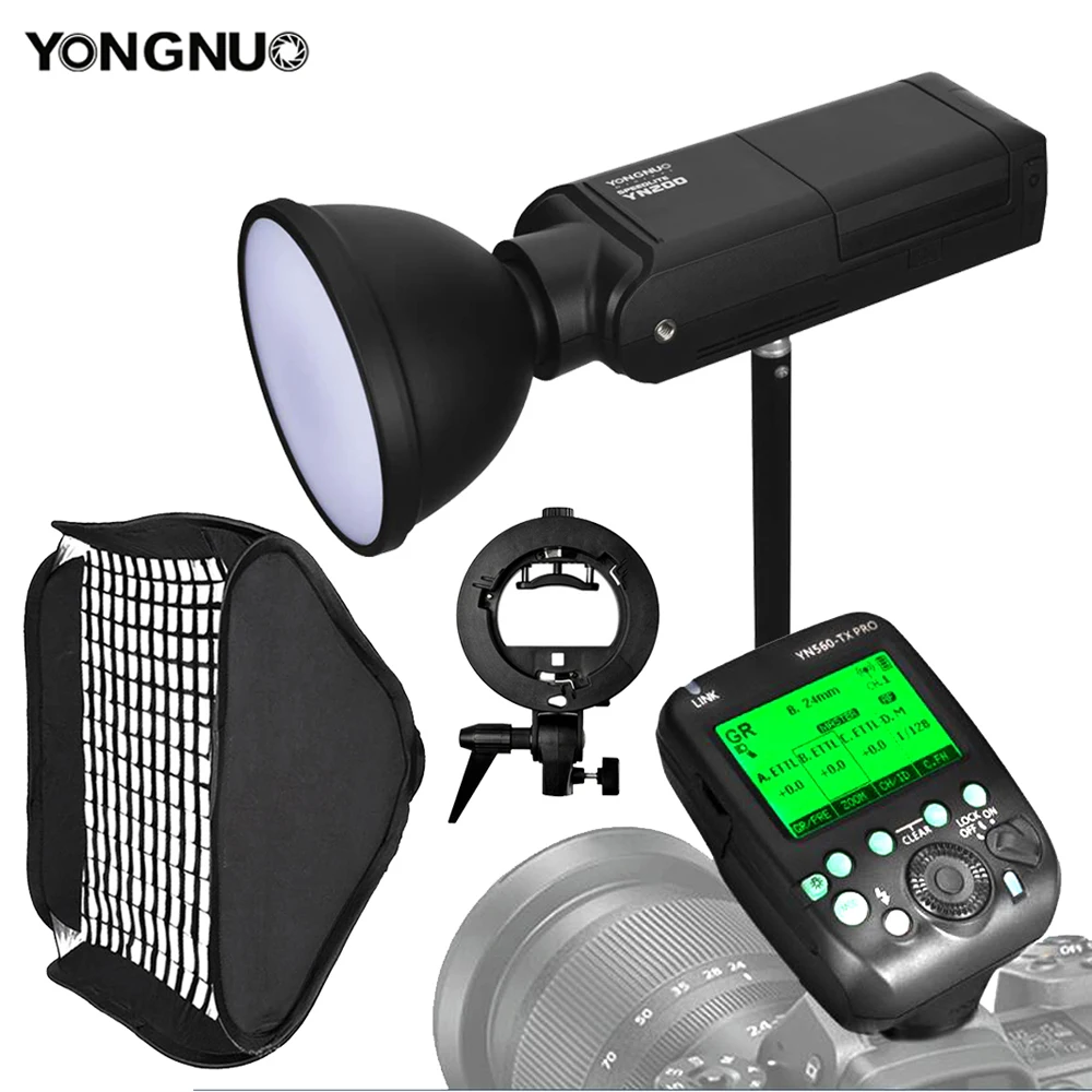Yongnuo YN200 TTL HSS Внешняя вспышка GN60 200 Вт 2 4G Беспроводная литиевая батарея для Canon Nikon