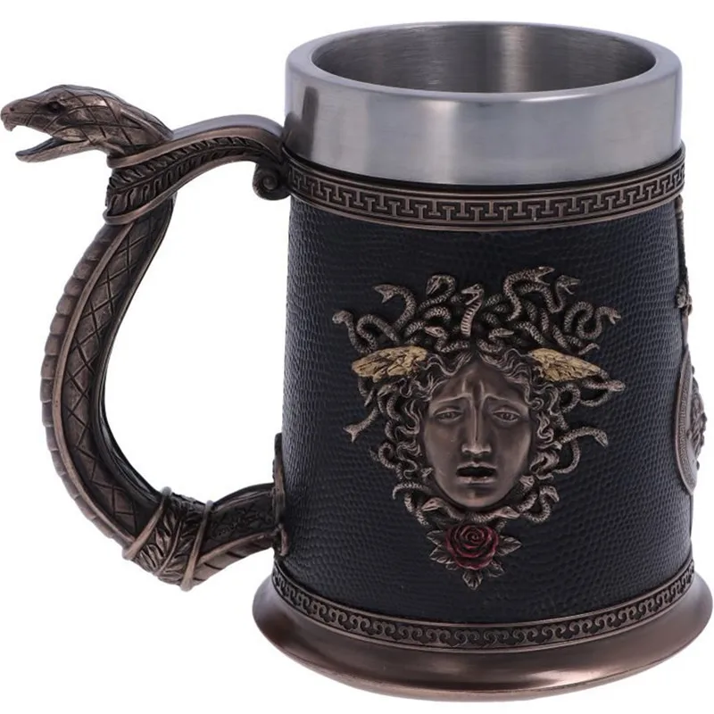 3D кружки для пива в стиле ретро кружка из нержавеющей стали креативные кофейные