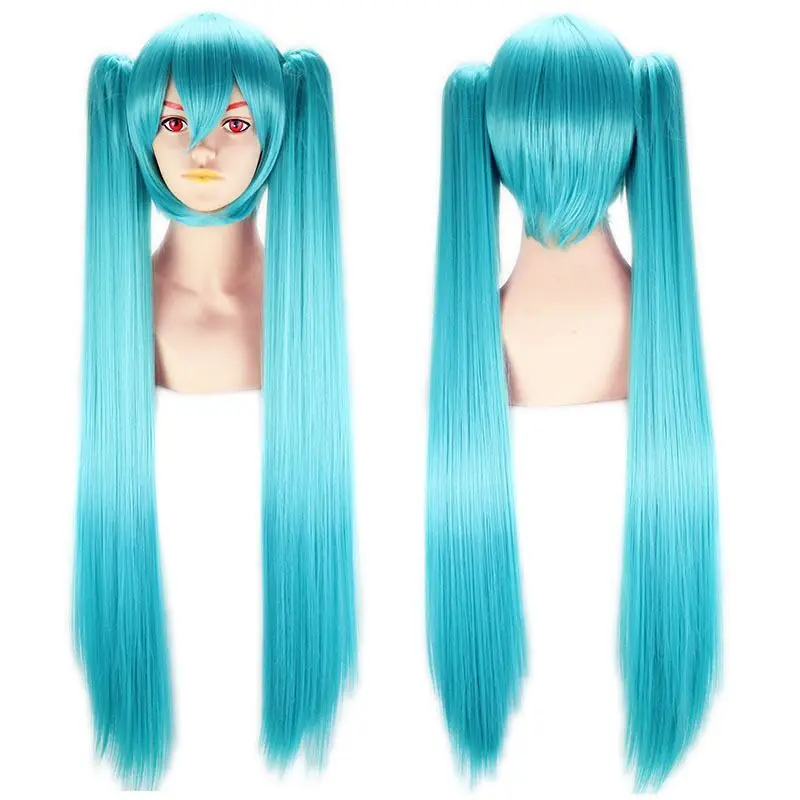 Парик для косплея Miku Длинные термостойкие синтетические парики с зажимом волос и