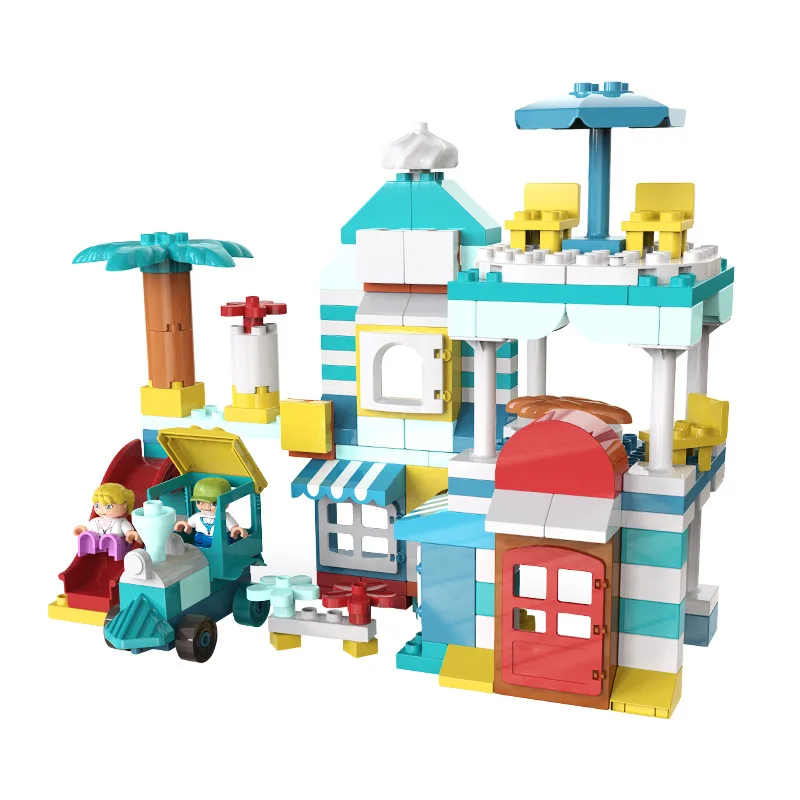 

Kid's large particle assembly children's educational toys series large particle building block paradise building block