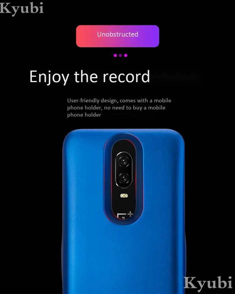 6500 мАч Зарядное устройство высокой мощности чехол для One Plus 6 6T 7 внешний портативный беспроводной зарядный чехол для Oneplus 6 6T 7 роскошный