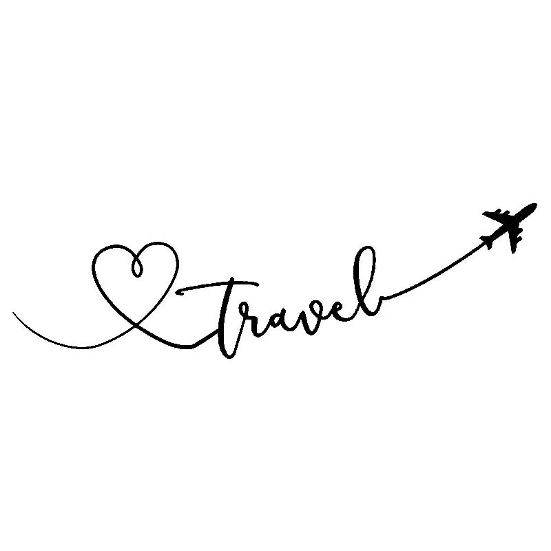 

Personality Car Sticker Accessories Love Travel Aeroplane Delicate Car Styling Decal Decoration PVC 18cm X 5cm
