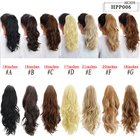 Накладные волосы AICKER, синтетический удлинитель с зажимом для конского хвоста, длинные волнистые светлые челюсти, удлинение конского хвоста, накидка на шнурок, 18 дюймов