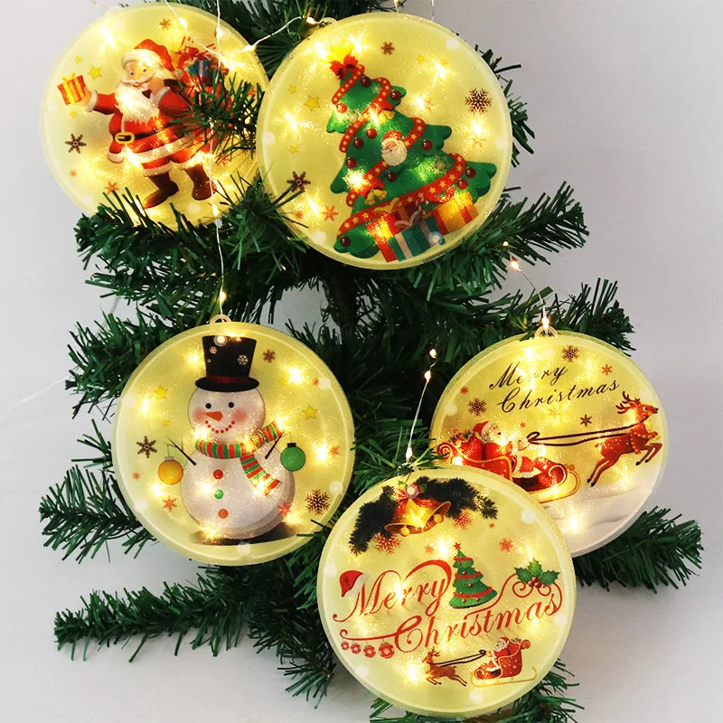 5 светодиодный Рождественский Декор для дома подвесной светильник кулон фонарь