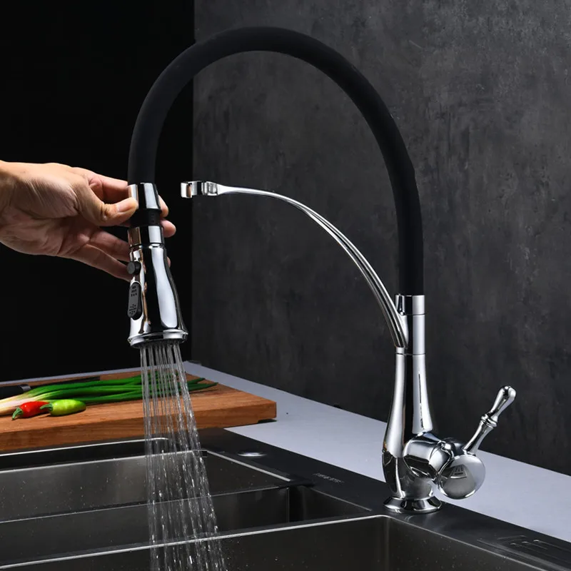 Хромированный кухонный смеситель насадка для распылителя с креплением на