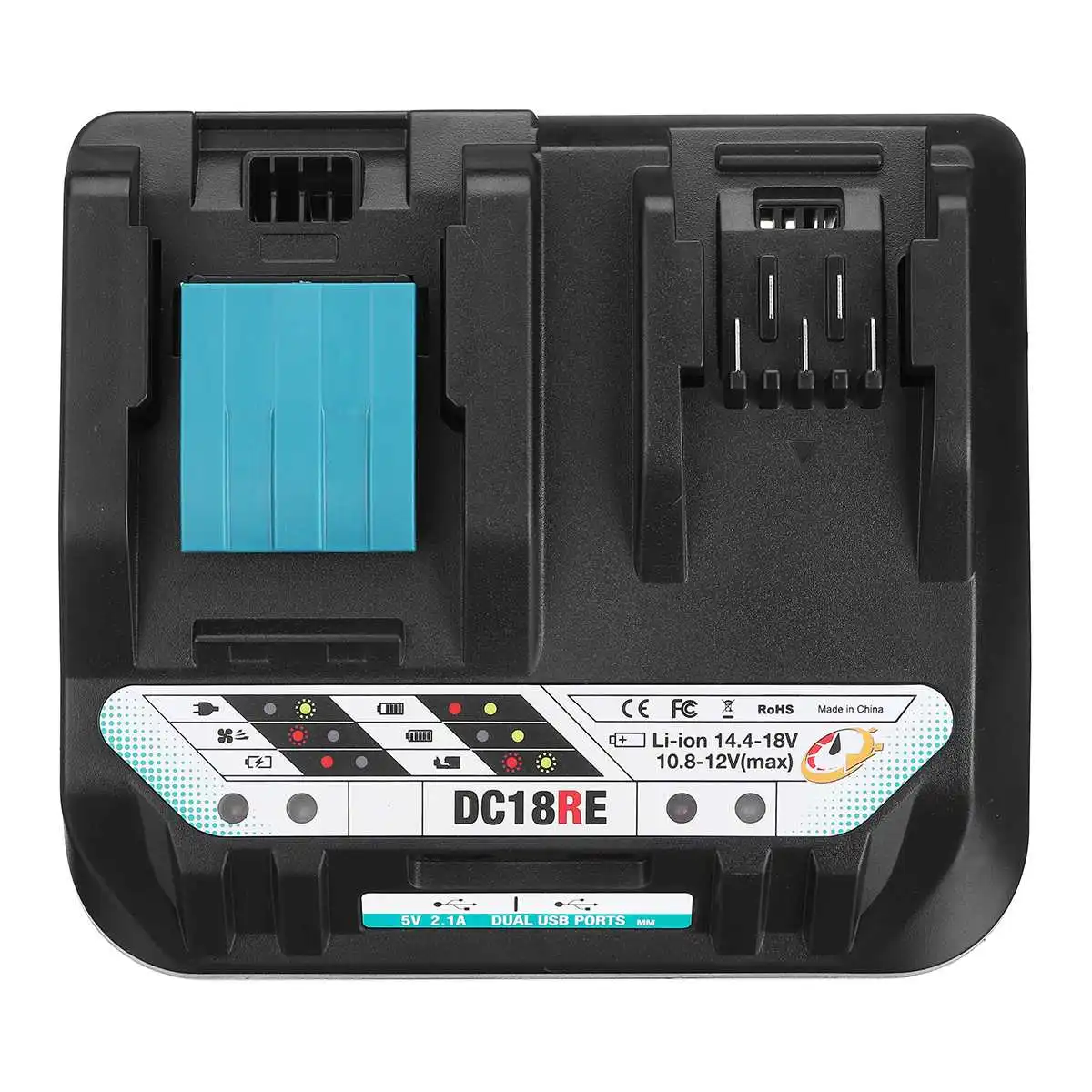 

Battery Charger For Makita Li-ion Battery Quick charge Two Ports Current for For Makita DC18RE of BL BL1820-90 BL1013-16 Tool