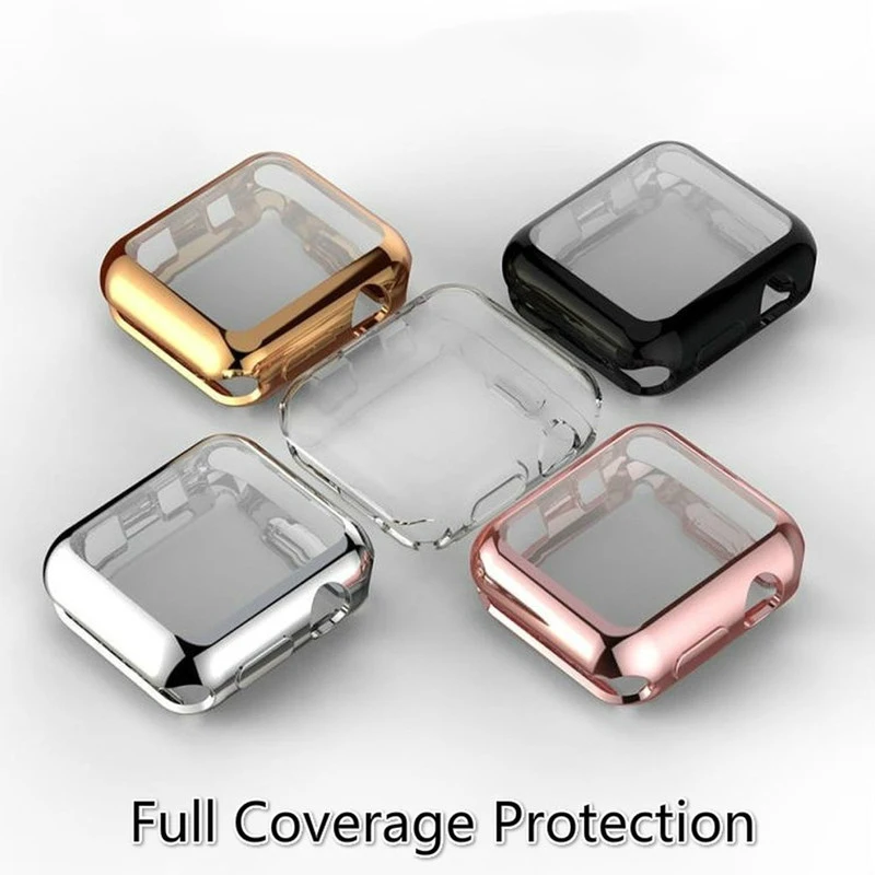 

Case+strap for apple watch strap 44mm 38mm Metal loop Belt bracelet for TPU cover iWatch band 6 5 4 3 SE 40mm 42mm