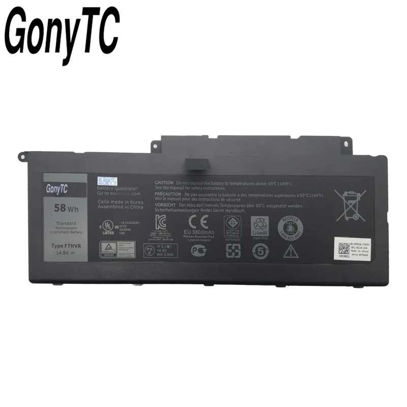 Оригинальный аккумулятор F7HVR для ноутбука DELL Inspiron 15 7000 Series 7537 17 7737 062VNH G4YJM T2T3J