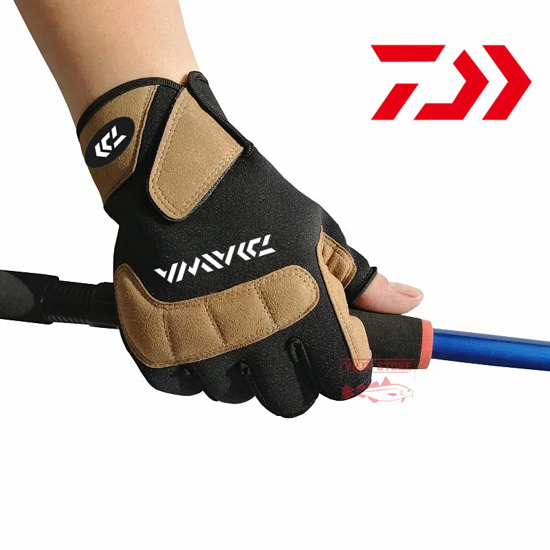 

Daiwa Fishing Gloves Men Three-finger Fishing Hand Outdoor Gloves New Summer Waterproof Cut Proof Non-slip Gloves Fishing Gloves