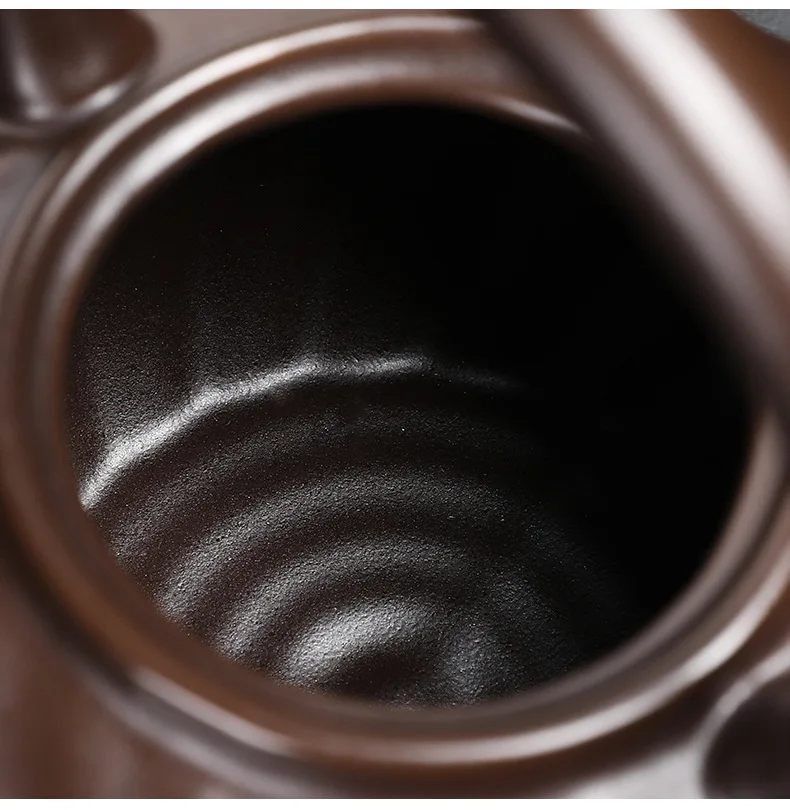 

900ML High temperature resistant ceramic teapot Wave Design health pot tea boiler household Tea Kettle