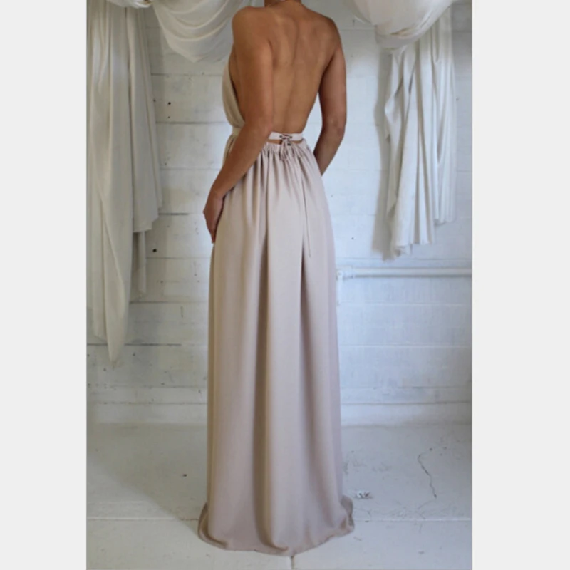 Женское длинное шифоновое платье Fanco красное Пляжное Платье макси с открытыми