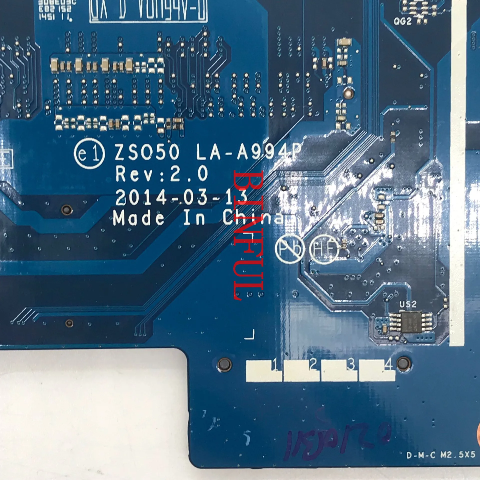 Высокое качество для 15-R 15T-R 15-S 788287-001 788287-501788287-601 Материнская плата ноутбука ZSO50 LA-A994P W/SR1YW N3540 Процессор тестирование