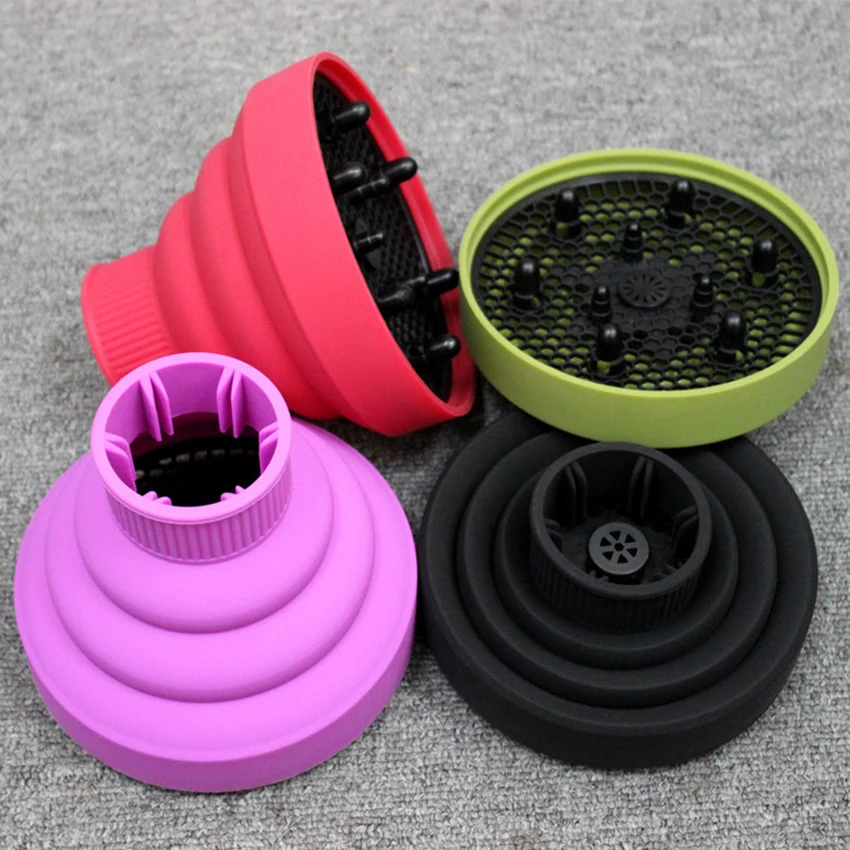 

1pcs Flexible Silicone Hairdryer Diffuser Cover Universal Foldable Hairdryer Accessories Salon Curly Styling Hair Care Tool
