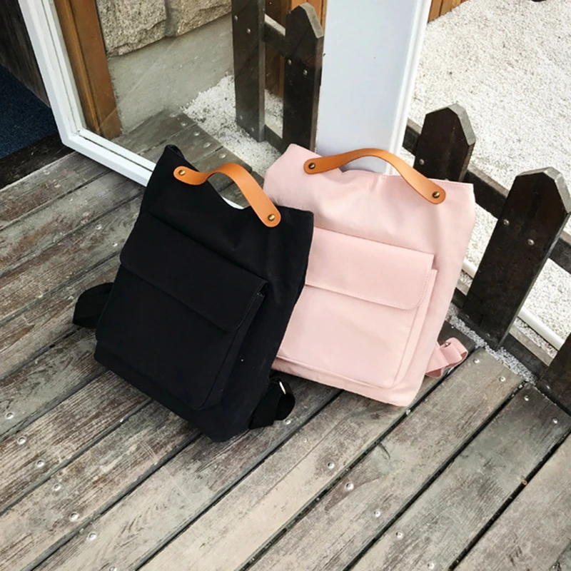 

50LD Women Girls Backpack Canvas Shoulder School Travel Bag Student Casual Rucksack
