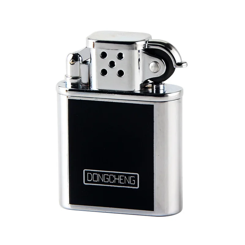 Металлический старомодный шлифовальный круг пламенная Зажигалка гаджеты для