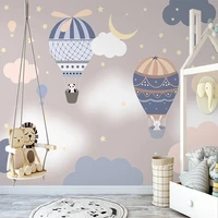 custom mural wallpaper 3d hand painted cartoon hot air balloon animal wall papers childrens bedroom background papel de parede
