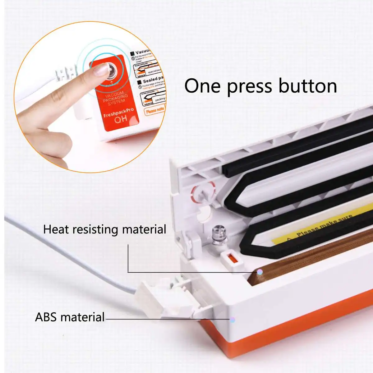 

220V Vacuum Food Sealer Machine Vacuum Sealing Machine Film Container Household Food Sealer Saver Include with Vacuum Packer
