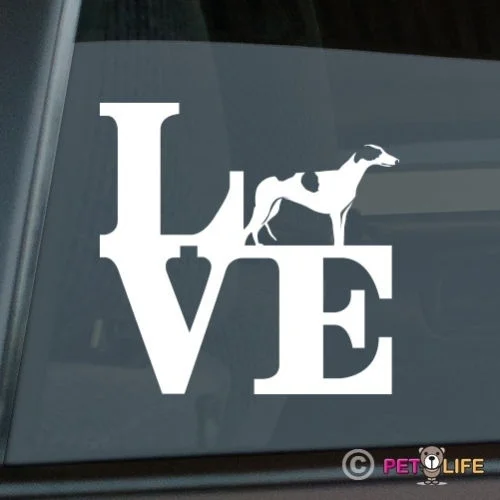 

Love Greyhound Sticker Die Cut Vinyl - park english window decal