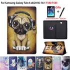 Чехол для планшета Samsung Galaxy Tab A A6, 10,1 дюйма, 2016 г., с откидной крышкой, с изображением животных, из искусственной кожи, с пленкой и стилусом, с рисунком из мультфильма Холодное сердце