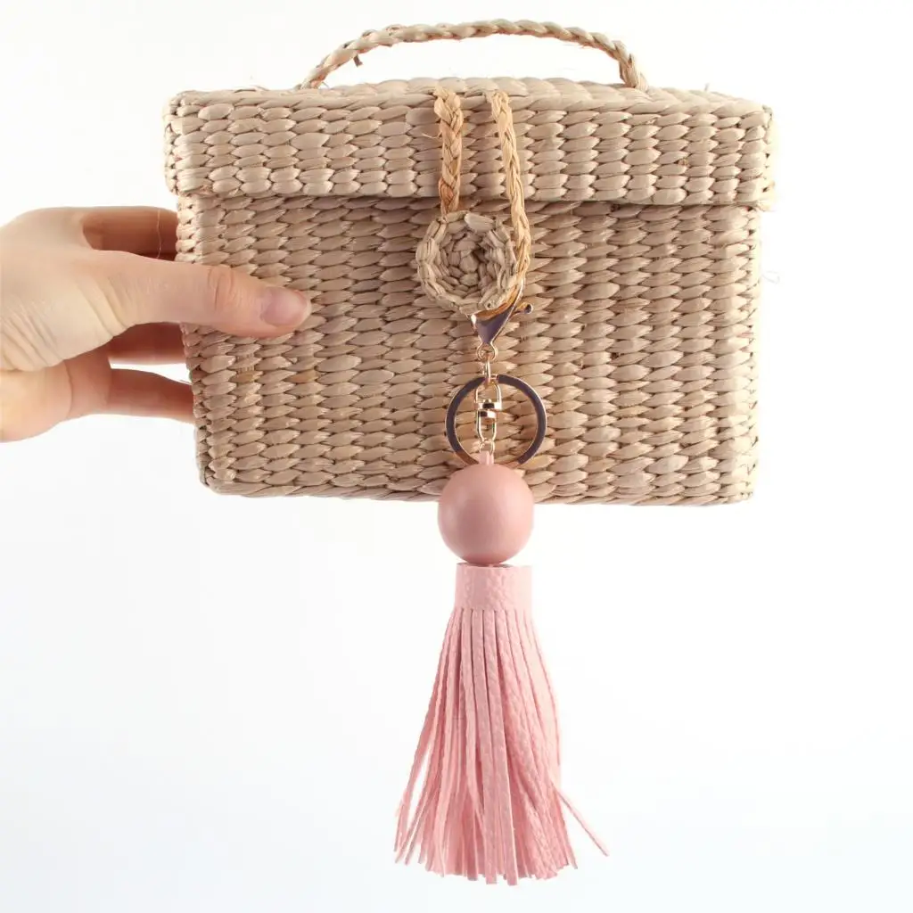 1Pc Handmade Boho PomPom Tassels Coroful Beads Accessories Ornament For Beach Handbag Colorful Pom Pendant E2468-E2473 | Украшения и