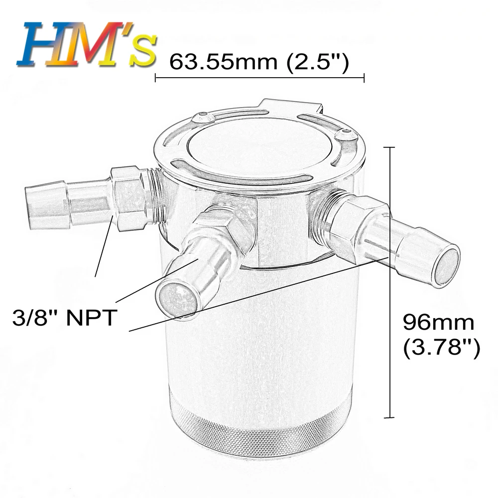 Масляный бак с баком бачок для топлива 3 портовый Универсальный масляный