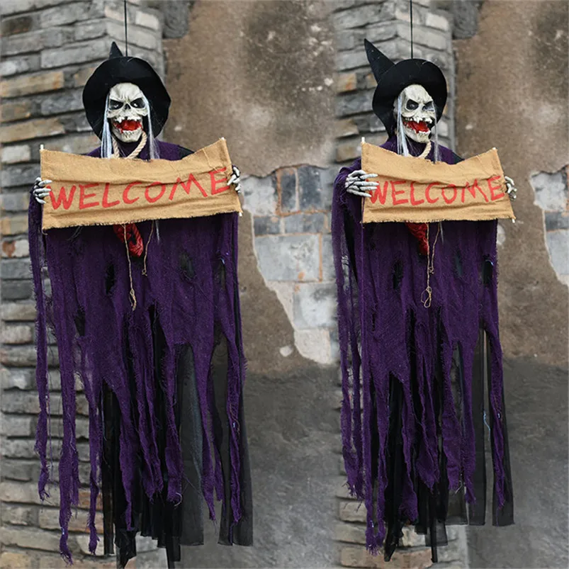 Реквизит для Хэллоуина Добро пожаловать на дверь электрические игрушки со