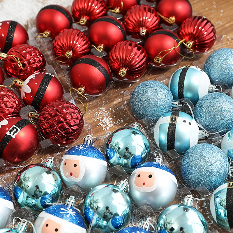 

12pcs/lot Christmas Tree Ball Bauble Hanging Ornament Decorations Home Party Holiday Glitter Xmas Tree Pendant Balls