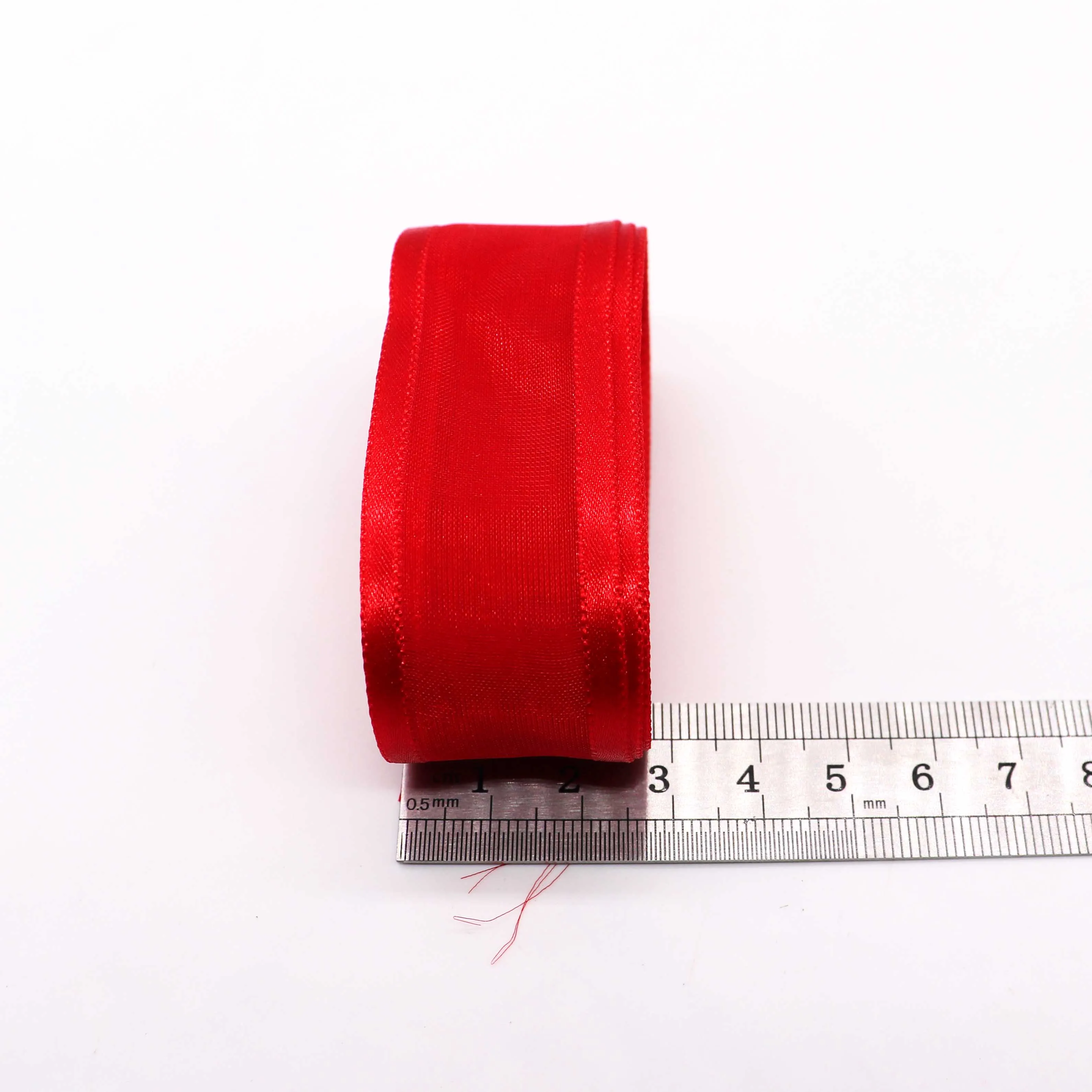 Атласная лента из органзы для края 5 м 25 мм украшения свадебной вечеринки ручная