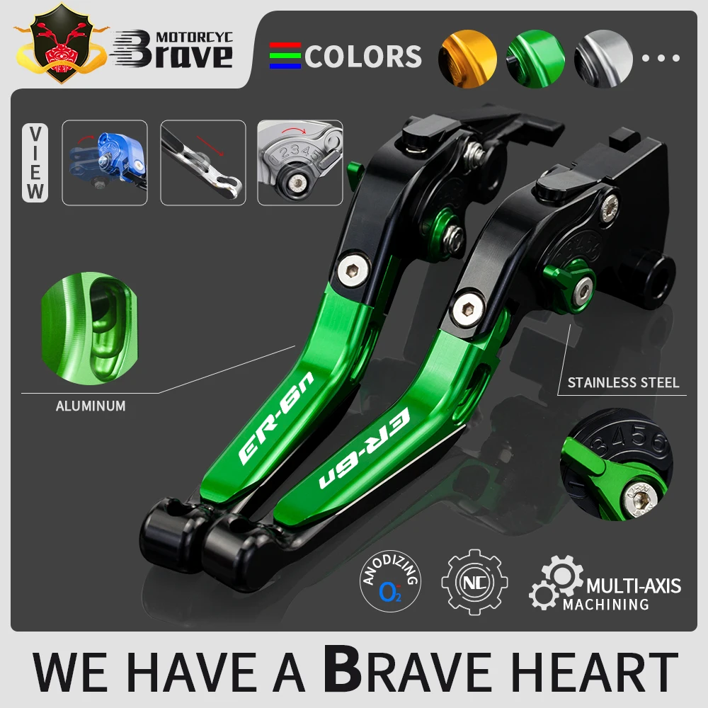 

CNC Алюминиевые Складные Выдвижные рычаги тормоза мотоцикла сцепления для KAWASAKI ER6N ER-6N 2006 2007 ER 6N