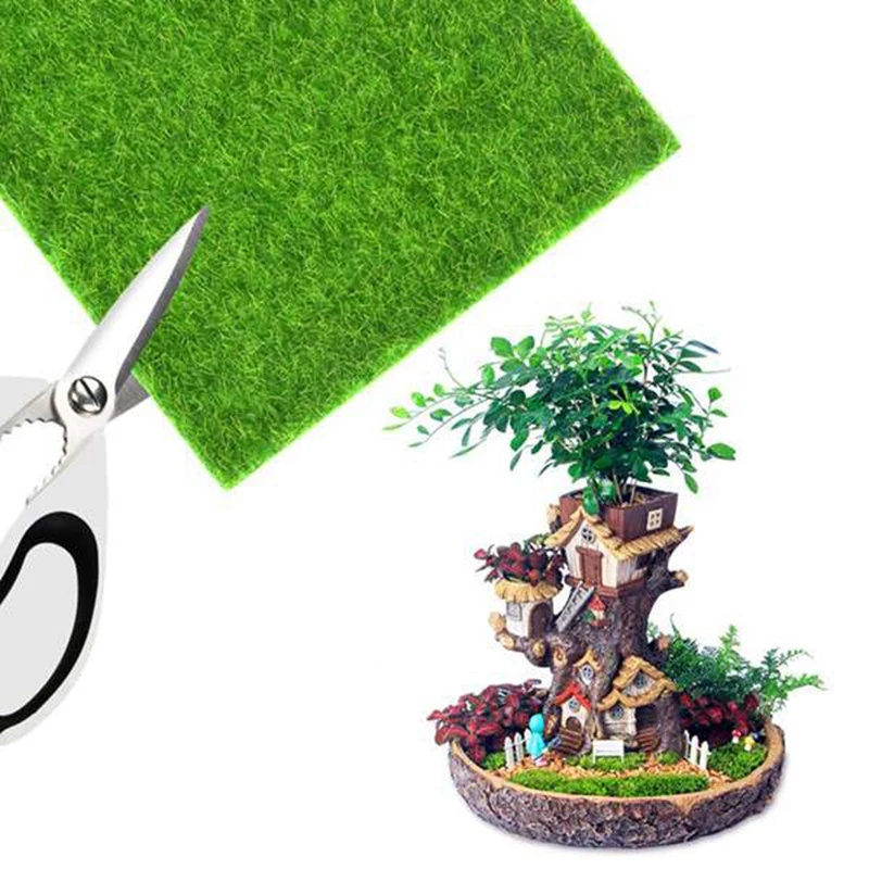 

6 Pieces of Artificial Turf, Miniature Gr Garden Decoration Artificial Floor 15X15cm / 30X30cm